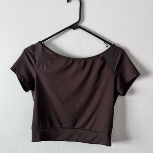 Buff Bunny Brown cropped workout top.